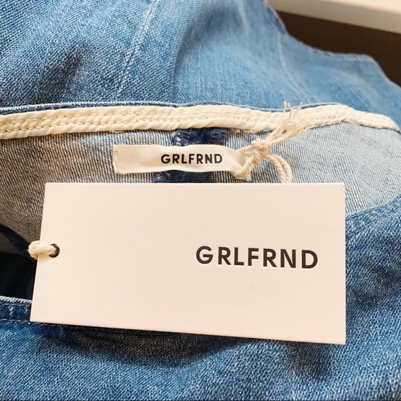 GRLFRND ELLIE ONE SHOULDER STRETCH DENIM DRESS - Picture 4 of 4